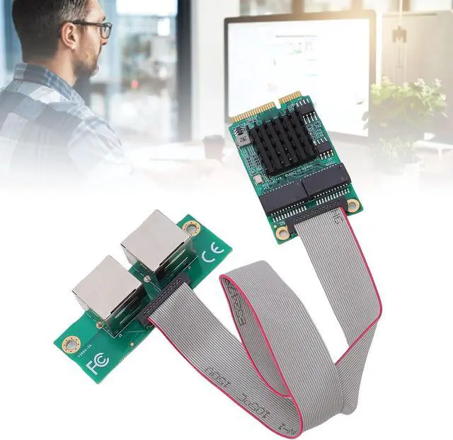 Alt view image 6 of 7 - Mini PCIe Gigabit Ethernet Adapter, Dual Port RJ45 Network Card with I350 Controller for Industrial PCs, Single Board Computers, Desktop,