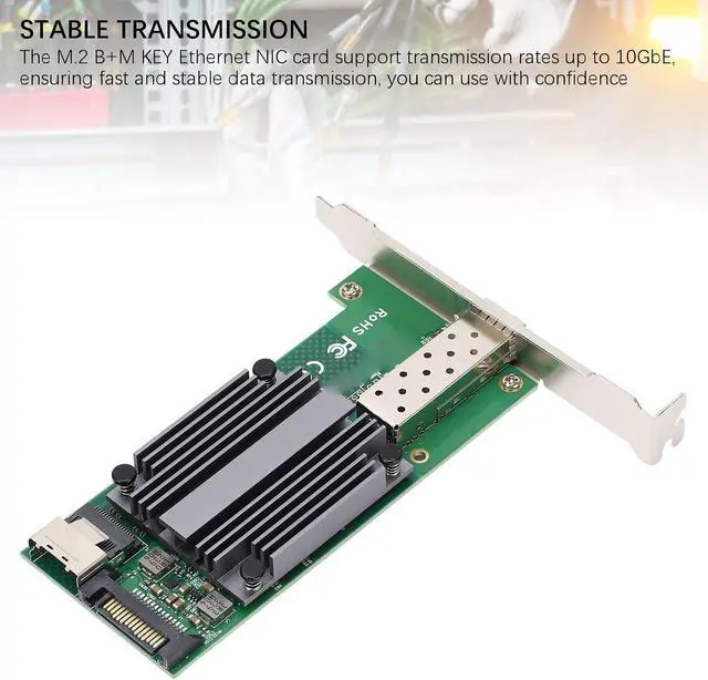 Alt view image 5 of 7 - Ethernet NIC Card,Stable Transmission 10Gb Ethernet NIC Card,Throttling Control M.2 to 10Gb,for Mobile Device Desktop