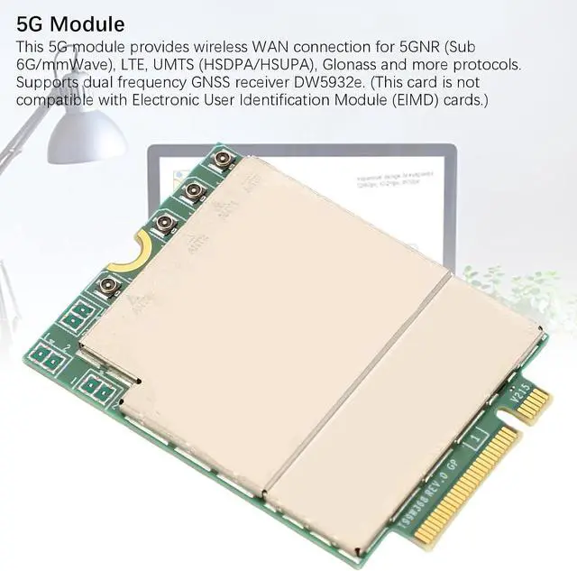 Alt view image 3 of 7 - PUSOKEI 5G Module Wireless WAN Card, PCIe M.2 WWAN Card, 5G Module Replacement for Latitude 5350 5450 5550 7030 7350 7350 7450 7650 9450, for 3490 3590 3591
