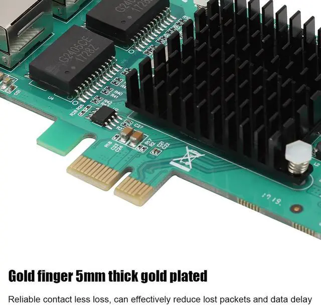 Alt view image 5 of 7 - Gigabit Ethernet Network Card, PCI E 1X Server Computer Networking Cards, Suitable for High Speed Internet Connectivity