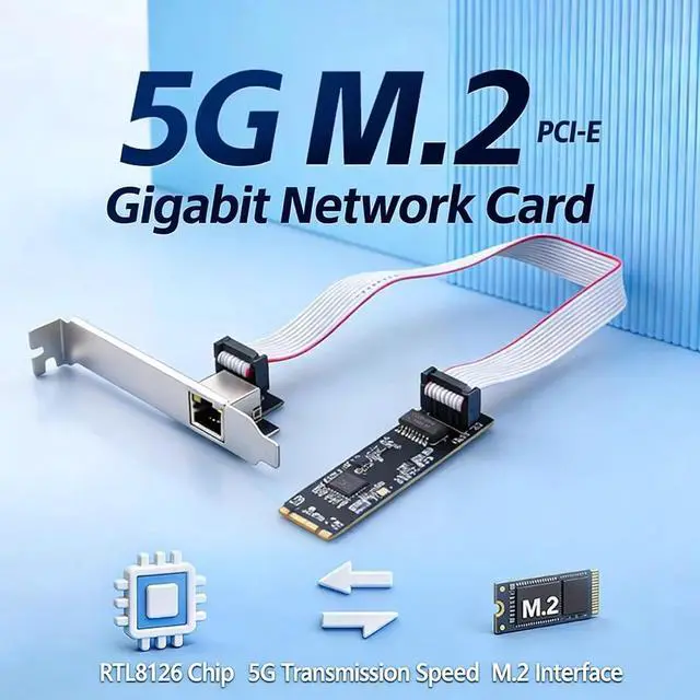 Alt view image 6 of 7 - ordinarYone Industrial B+M To RTL8126 Gigabit Ethernet Card For High Speed Networking Connection Computer Streaming Accessories