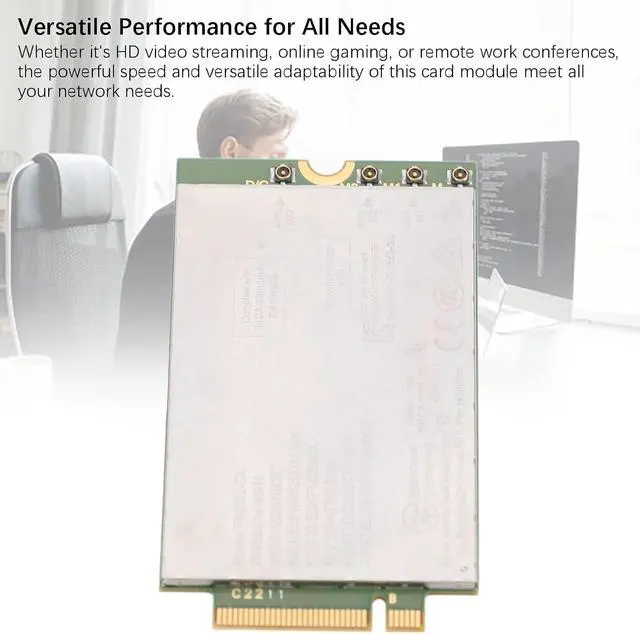 Alt view image 2 of 7 - GOWENIC Network Card Module, FM350 GL ESIM M.2 5G NR 4G LTE 4.67Gbps Network Adapter Module for 5340 7340 9440 3480 9315