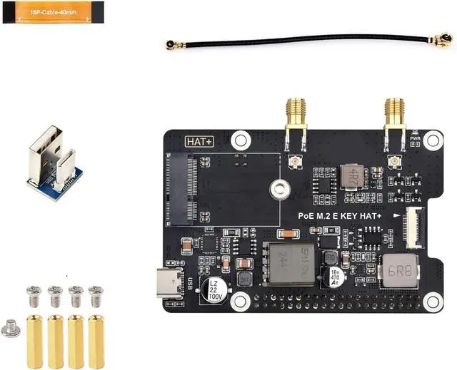 Main image of PCIe to E Adapter with Power Over Ethernet E Expansion Board Networking Card Module