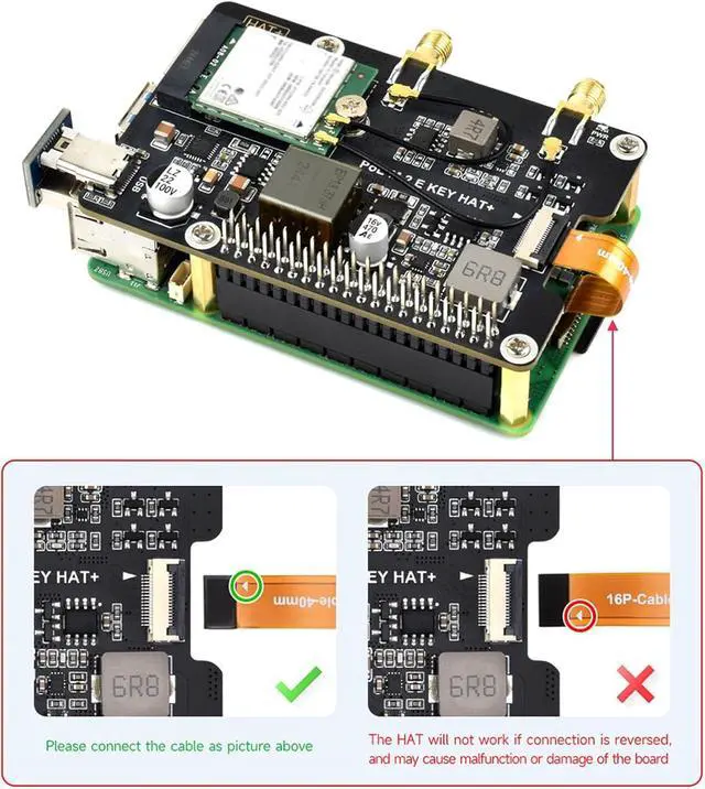 Alt view image 3 of 7 - PCIe to E Adapter with Power Over Ethernet E Expansion Board Networking Card Module
