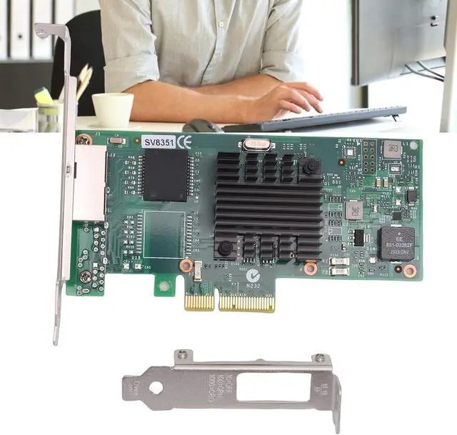 Alt view image 3 of 7 - Zunate Gigabit Dual Port PCIe Network Card, I350 T2 Compatible 1Gb Ethernet Adapter 2 RJ45 LAN Ports PCI Express 2.0 X4 for Server Desktop Linux VMware