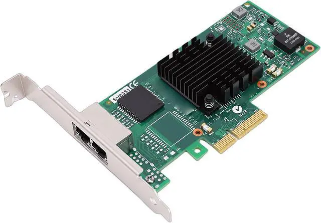 Alt view image 6 of 7 - Yunseity Gigabit 2 Port NIC, Dual RJ45 Ethernet Card with 350AM2 Controller, PCI Express 2.0 X4 Network Adapter for Linux VMware