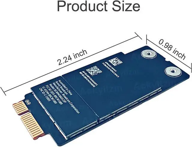 Alt view image 2 of 6 - Airport Wireless Network Card BCM943602CDP Replacement for iMac 21" A1418 A2116 and 27" A1419 A2115 WiFi Bluetooth 4.2 Dual-Band Network Card (2015 2017 2019 Year)