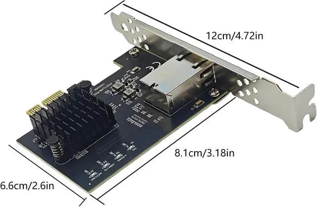 Alt view image 4 of 7 - 10Gbps PCIE4.0 1X Gigabit Network Card 82574 Chip RJ45 Port 10000 Mbit/s Electrical Adapter for Desktop PC Gaming Ethernet
