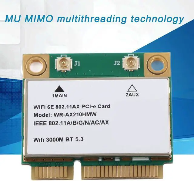 Alt view image 2 of 7 - Net Card, 5G Triple Band Gigabit Network Card, Laptop Card with PCIE Interface for Replacement