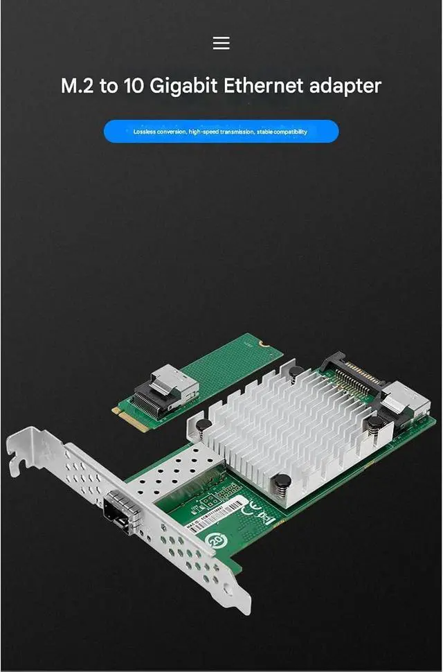 Alt view image 3 of 7 - Flexible 10Gbps Ethernet Card Single SFP+ Port Multiple Module for High Bandwidth Servers Configuration Server Networking Card
