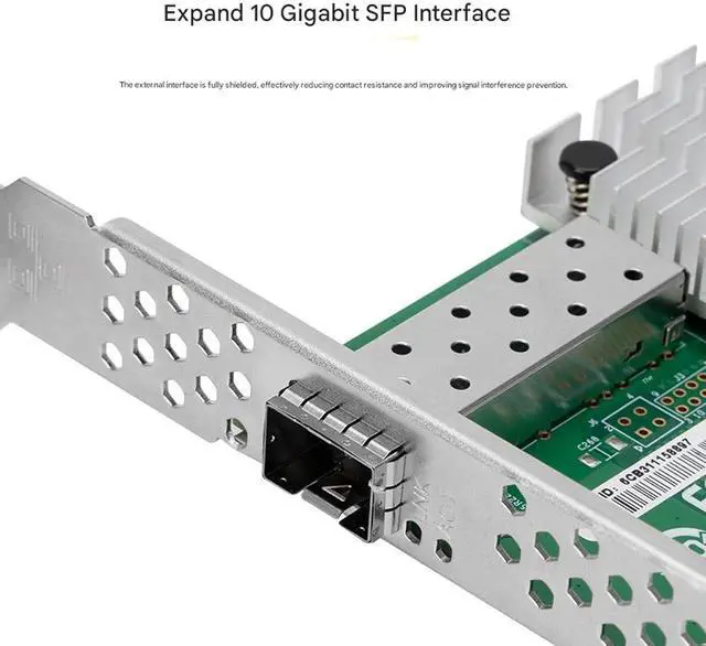 Alt view image 4 of 7 - 10Gbps Fiber Networking Card to SFP+ 82599 Chip Single Port 10GbE Fiber Module Networking Card for Desktop