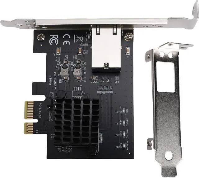 Main image of 10Gb PCIe Network Card Efficient PCIe 4.0 10Gbps Ethernet Adapter for Data Centers, Gaming PCs Plug and Play 1 X Network Card 1 X Low Profile Bracket