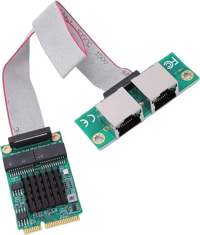 Alt view image 5 of 7 - Fabater Mini PCIe Gigabit Ethernet Adapter, Dual RJ45 Ports 10 100 1000Mbps I350 Controller, Industrial Grade Ethernet Adapter with Low Profile Bracket for Industrial PCs Single Board