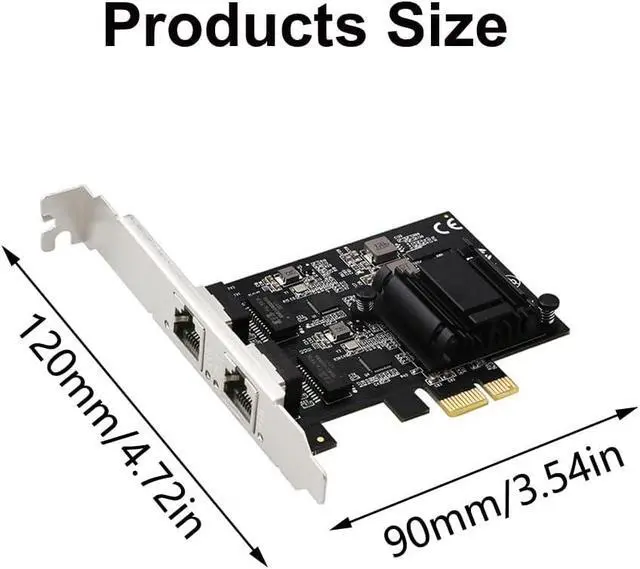 Alt view image 7 of 7 - Gigabit Ethernet Card PCIE to RJ45 Desktop RTL8125B Networking Card 10/100/1000/25000Mbps Gigabit Ethernet for PC