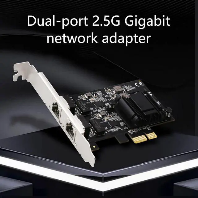 Alt view image 2 of 7 - Gigabit Ethernet Card PCIE to RJ45 Desktop RTL8125B Networking Card 10/100/1000/25000Mbps Gigabit Ethernet for PC