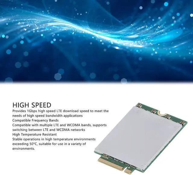 Alt view image 2 of 7 - Network Card with 4G Module, 1Gbps High Speed LTE WCDMA Module for ThinkPad T14 T14s X13 Gen3 Laptop, FDD TDD Bands, DL MIMO 4x4, 10