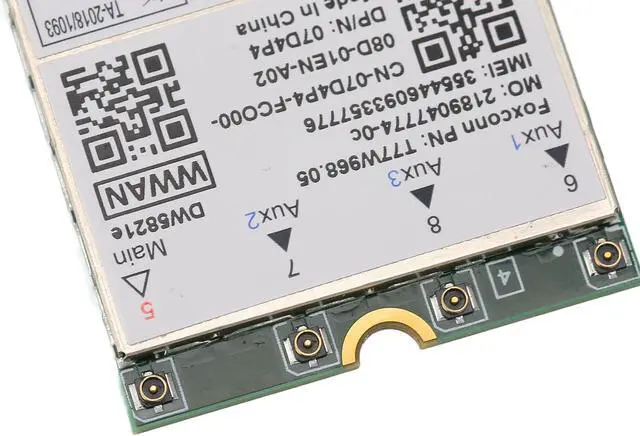 Alt view image 5 of 7 - DW5821E 3G 4G 5G LAN Card High Speed Wireless Net Card with GLONASS Galileo Positioning for Laptops PCI Express M.2