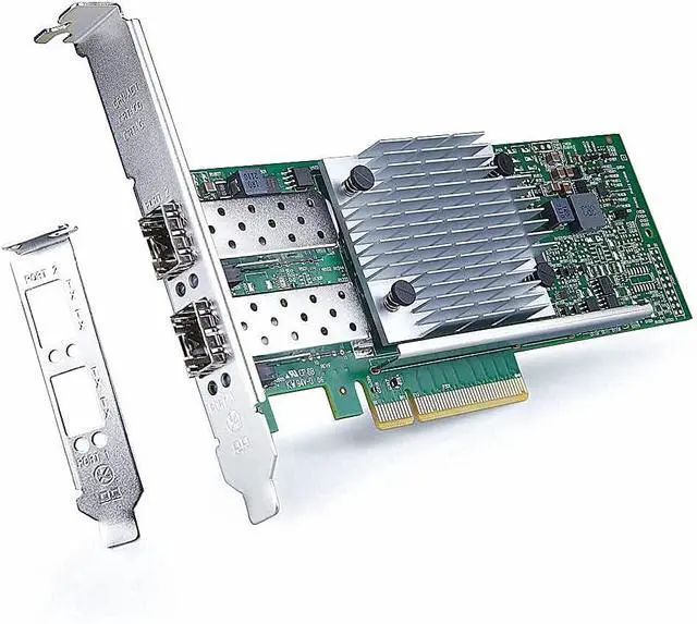 Alt view image 2 of 7 - 10Gb PCI-E SFP+ NIC Network Card NIC, with Broadcom 57810S Chipset, Dual SFP+ Port, PCI-E X 8/X16 Ethernet LAN Adapter Support Windows Server/Windows/Linux/VMware