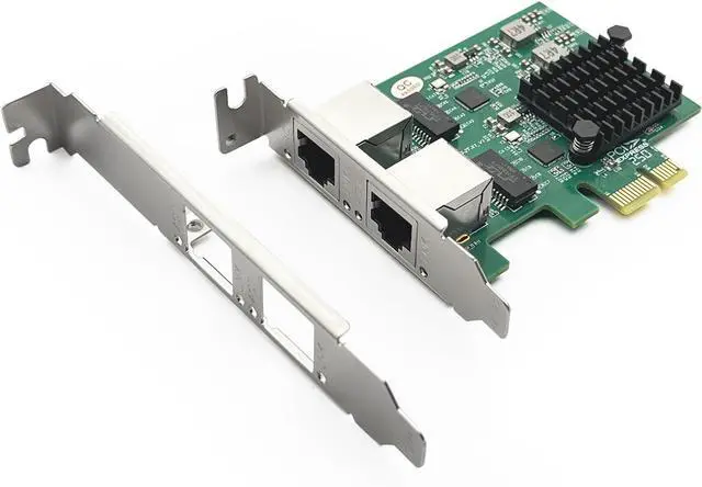 Main image of 100M/1000M/2.5G Gigabit Ethernet Network Interface Card (NIC) Dual Copper RJ45 Ports, with Realtek RTL8125 Chip, PCIE X1, Support Windows Server/Ubuntu/Centos/Debian