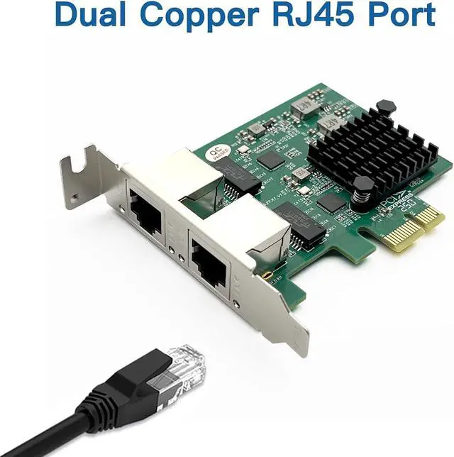 Alt view image 4 of 7 - 100M/1000M/2.5G Gigabit Ethernet Network Interface Card (NIC) Dual Copper RJ45 Ports, with Realtek RTL8125 Chip, PCIE X1, Support Windows Server/Ubuntu/Centos/Debian