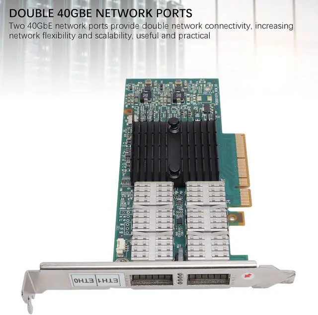 Alt view image 6 of 7 - 40Gb Ethernet PCIe Card High Performance Dual Port Network Adapter for Data Centers Cloud Computing Fiber Optic Connectivity PCI Express 3.0 X8 Interface