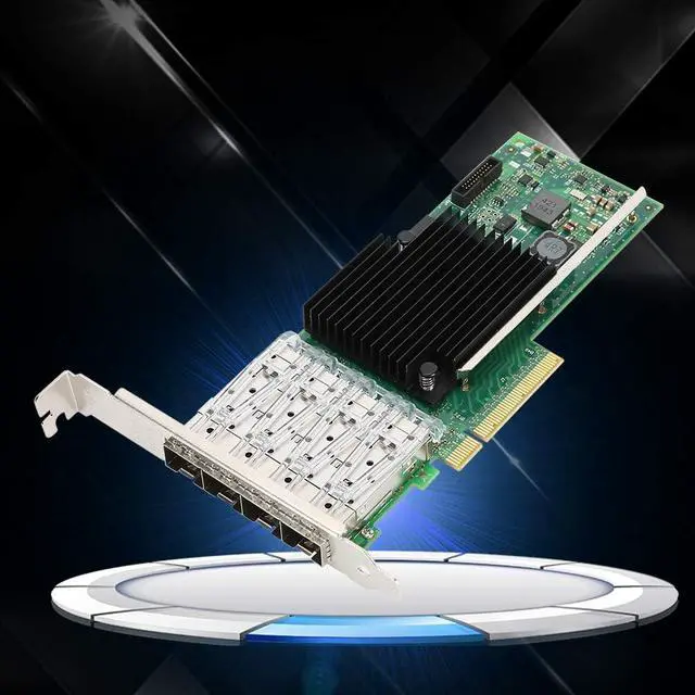 Alt view image 4 of 7 - Internal Computer Networking Cards, PCIE X8 Gigabit 4-Port Fiber Network Card Adapter X710-DA4 for XL710BM1, Rate 10G