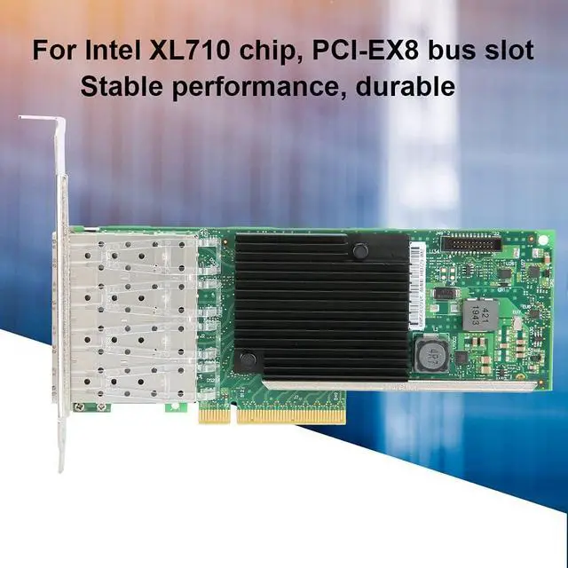 Alt view image 6 of 7 - Internal Computer Networking Cards, PCIE X8 Gigabit 4-Port Fiber Network Card Adapter X710-DA4 for XL710BM1, Rate 10G