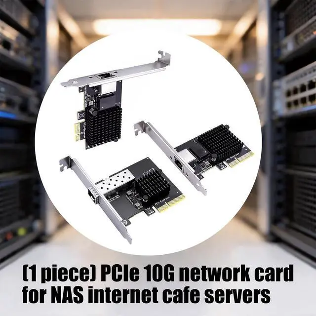 Alt view image 2 of 7 - PCIe to 10Gbps RJ45 Networking Card for NAS Servers and Gaming PCs with Fast Speed Data Transfer