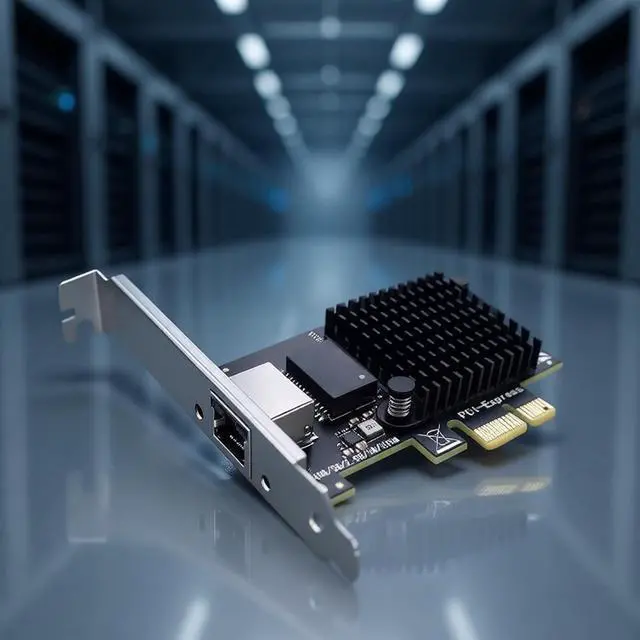 Alt view image 3 of 7 - PCIe to 10Gbps RJ45 Networking Card for NAS Servers and Gaming PCs with Fast Speed Data Transfer