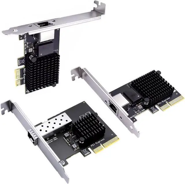 Alt view image 4 of 7 - PCIe to 10Gbps RJ45 Networking Card for NAS Servers and Gaming PCs with Fast Speed Data Transfer