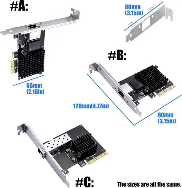 Alt view image 5 of 7 - PCIe to 10Gbps RJ45 Networking Card for NAS Servers and Gaming PCs with Fast Speed Data Transfer