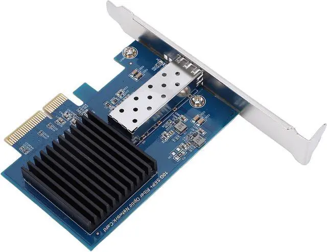 Alt view image 4 of 7 - Diyeeni 10Gbps PCIe Network Card, Fiber Optic NIC Single SFP Port, PCI Express X4 Server Workstation Network Adapter, Support 10GBASE LRSR IEEE 802.3ae, PXE Boot Wake on LAN