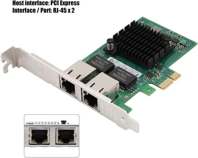 Alt view image 6 of 7 - I350 AM2 Gigabit Network Card, PCI Express Dual Port Server Adapter with 10/100/1000Mbps, for Ethernet Controller