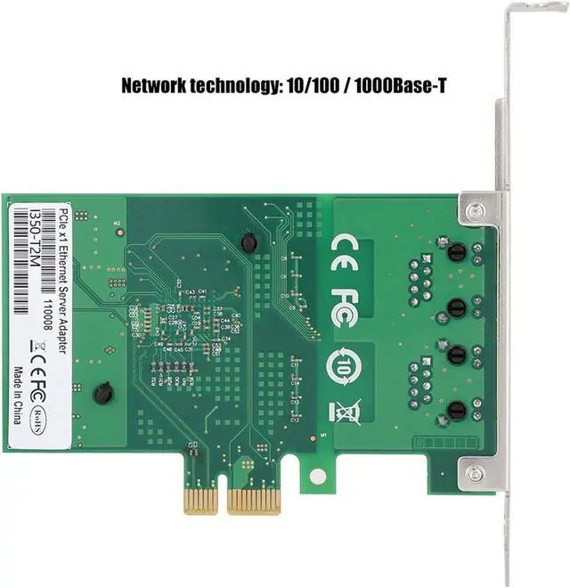 Alt view image 5 of 7 - I350 AM2 Gigabit Network Card, PCI Express Dual Port Server Adapter with 10/100/1000Mbps, for Ethernet Controller