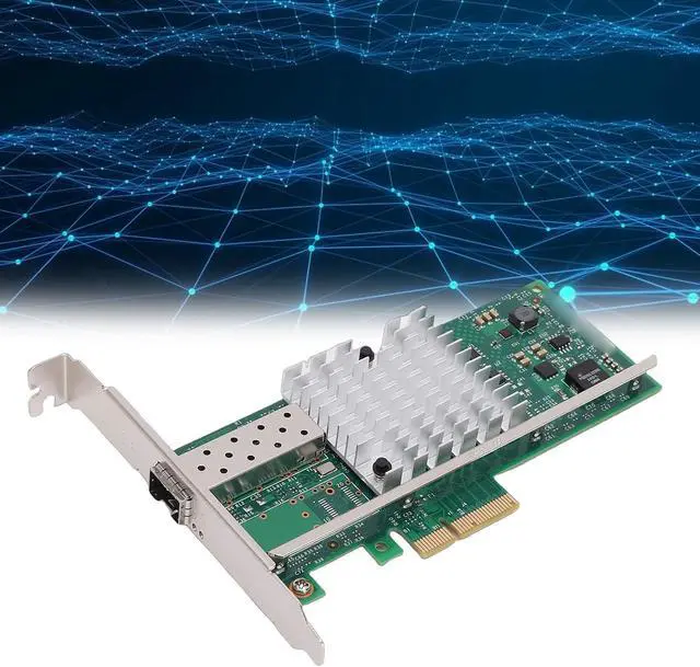 Alt view image 5 of 7 - Zyyini 10GB PCI E X4 Network Card Adapter, PCIe to 10 Gigabit Ethernet Adapter Card with 82599EN Controller Single SFP + Port Support for Server Freebsd VMware ESXi