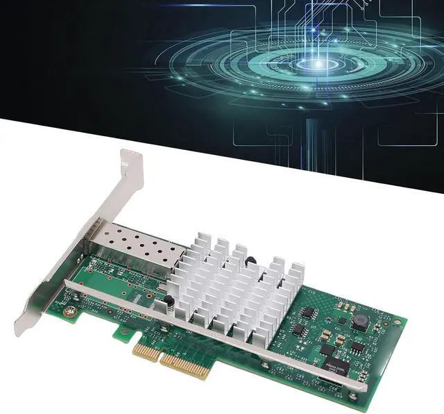 Alt view image 4 of 7 - Zyyini 10GB PCI E X4 Network Card Adapter, PCIe to 10 Gigabit Ethernet Adapter Card with 82599EN Controller Single SFP + Port Support for Server Freebsd VMware ESXi
