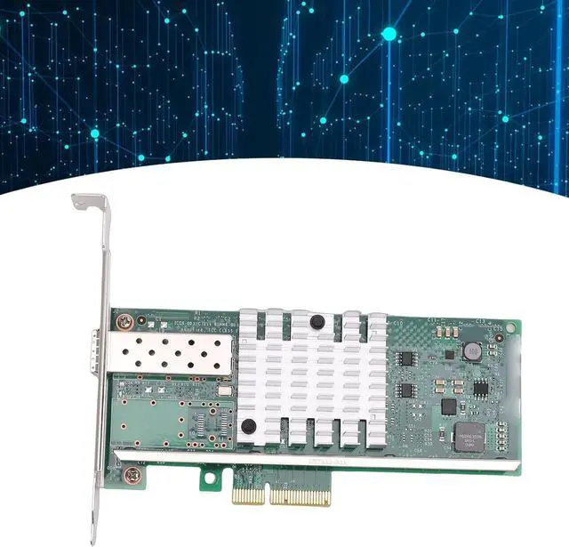 Alt view image 3 of 7 - Zyyini 10GB PCI E X4 Network Card Adapter, PCIe to 10 Gigabit Ethernet Adapter Card with 82599EN Controller Single SFP + Port Support for Server Freebsd VMware ESXi