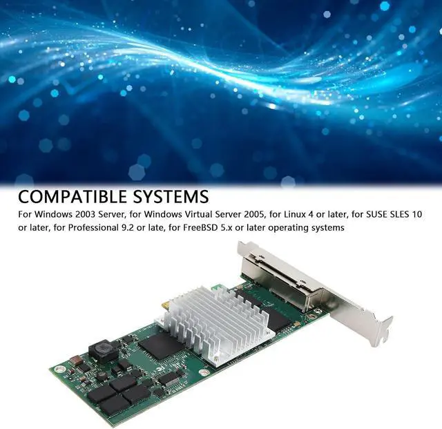 Alt view image 3 of 7 - PCIe X4 Network Card, PCIe to 2.5 Gigabit Ethernet Network Adapter with LED Indicator, 4 RJ45 Port, Network LAN Card for 82571GB, High Speed Stable