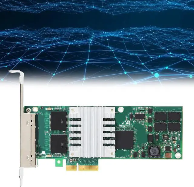 Alt view image 4 of 7 - PCIe X4 Network Card, PCIe to 2.5 Gigabit Ethernet Network Adapter with LED Indicator, 4 RJ45 Port, Network LAN Card for 82571GB, High Speed Stable