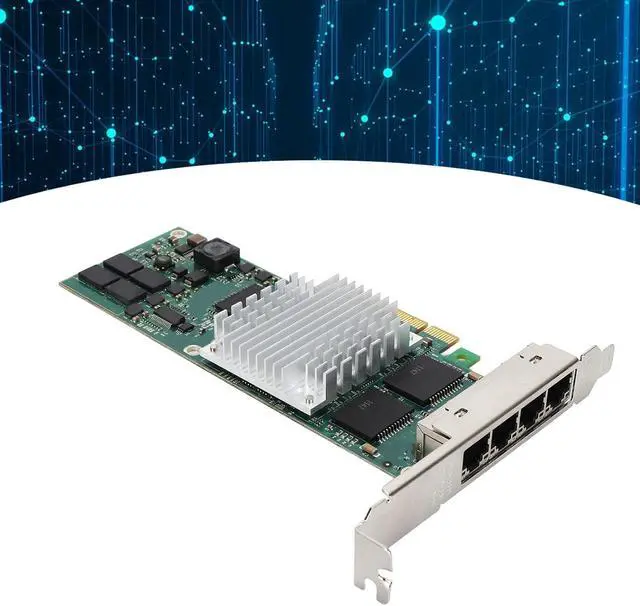 Alt view image 5 of 7 - PCIe X4 Network Card, PCIe to 2.5 Gigabit Ethernet Network Adapter with LED Indicator, 4 RJ45 Port, Network LAN Card for 82571GB, High Speed Stable