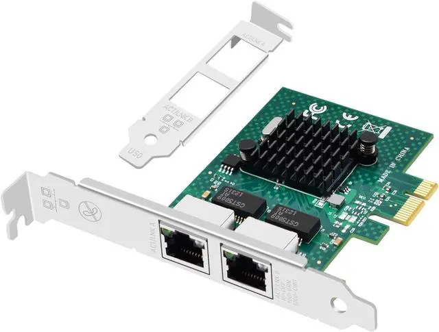Main image of 1 Gb PCI-E Network Card with Broadcom BCM5720,10/100//1000mbps Dual Ports Network Adapter PCI Express Low Profile,Full Height Bracket Ethernet Card for Desktop PC,Server,Industrial PC