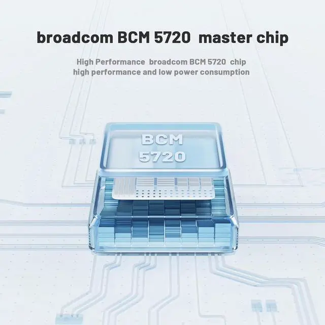 Alt view image 2 of 7 - 1 Gb PCI-E Network Card with Broadcom BCM5720,10/100//1000mbps Dual Ports Network Adapter PCI Express Low Profile,Full Height Bracket Ethernet Card for Desktop PC,Server,Industrial PC