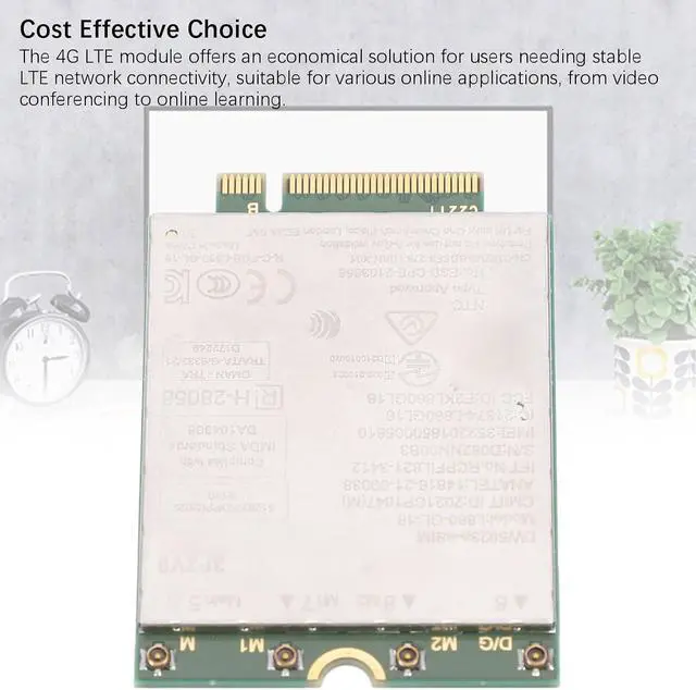 Alt view image 4 of 7 - 4G LTE Module Network Card, 1Gbps Network Card for 10 11, Global Bands Support, NGFF M.2 Interface, Stable Data for Latitude 3440 3540 7440