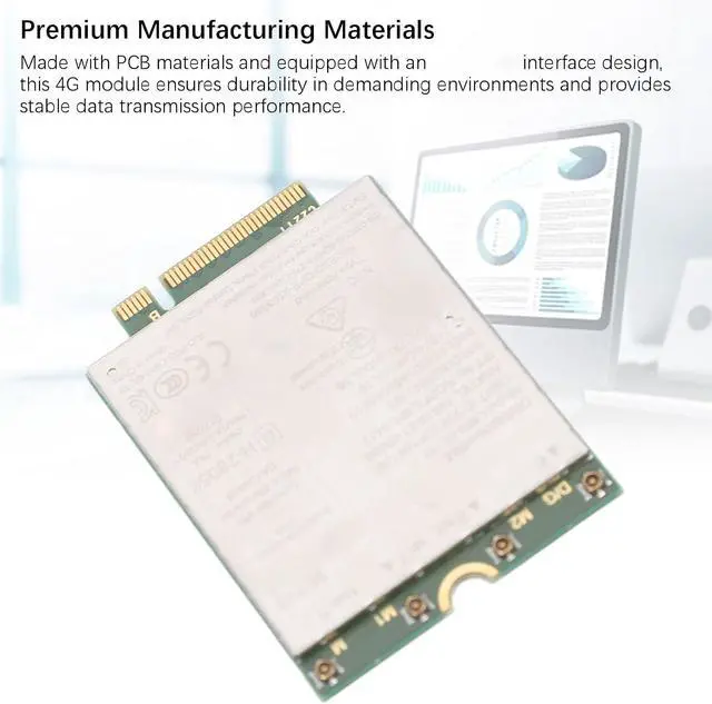 Alt view image 6 of 7 - 4G LTE Module Network Card, 1Gbps Network Card for 10 11, Global Bands Support, NGFF M.2 Interface, Stable Data for Latitude 3440 3540 7440