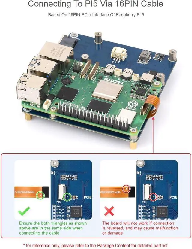 Alt view image 5 of 7 - PCIe to 4-Ch Gigabit / 2.5G ETH Board (B) for Raspbery Pi 5, Supports Raspbery Pi OS, Driver-Free, Plug and Play (4-ch 2.5G ETH)