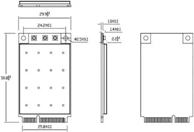 Main image of WLE900VX Dual Band 2.4&5 GHz 3x3 MIMO 802.11ac Mini PCIe WiFi Module QCA9880