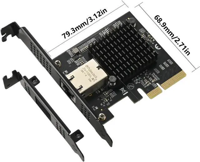 Alt view image 2 of 6 - PCIE 10G Gigabit Networking Card 1G / 2.5Gbps / 5Gbps / 10Gbps Ethernet Adapter Networking Card Interfaces Adapter for Servers PCIE