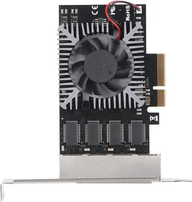 Main image of 4 Port 2.5Gbps PCIe Network Card, Reliable Transmission, Gigabit Ethernet Network Card for