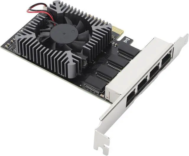 Alt view image 3 of 7 - 4 Port 2.5Gbps PCIe Network Card, Reliable Transmission, Gigabit Ethernet Network Card for
