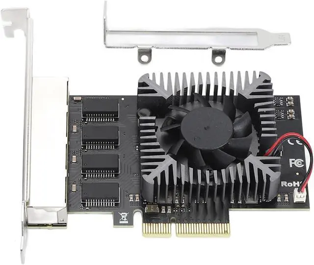 Alt view image 5 of 7 - 4 Port 2.5Gbps PCIe Network Card, Reliable Transmission, Gigabit Ethernet Network Card for
